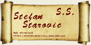 Stefan Starović vizit kartica